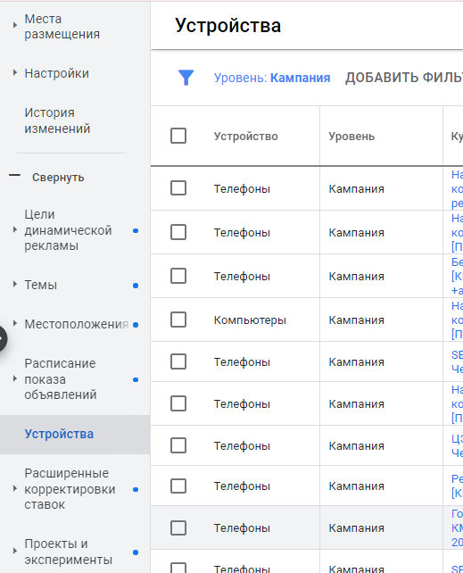 Корректировка ставок